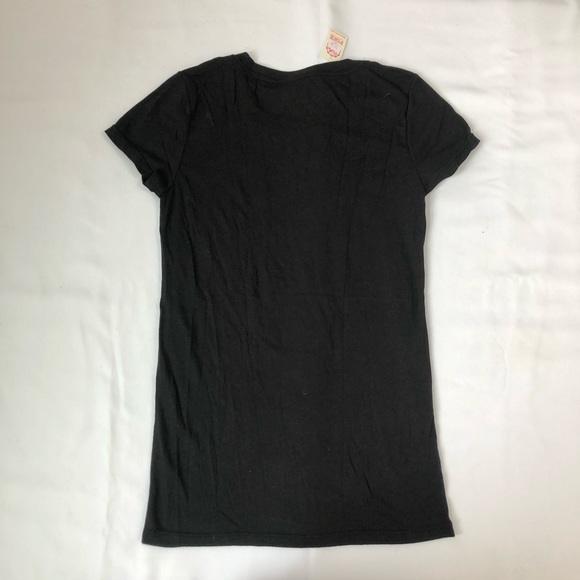 PINK Black and Purple Scoop Neck Tee Shirt - Picture 3 of 3